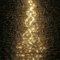 Новорічна світлодіодна гірлянда  Кінський хвіст  LED гірлянда-дощ з 8 режимами світіння, тепле біле сяйво, святковий декор для дому, вікон та ялинки